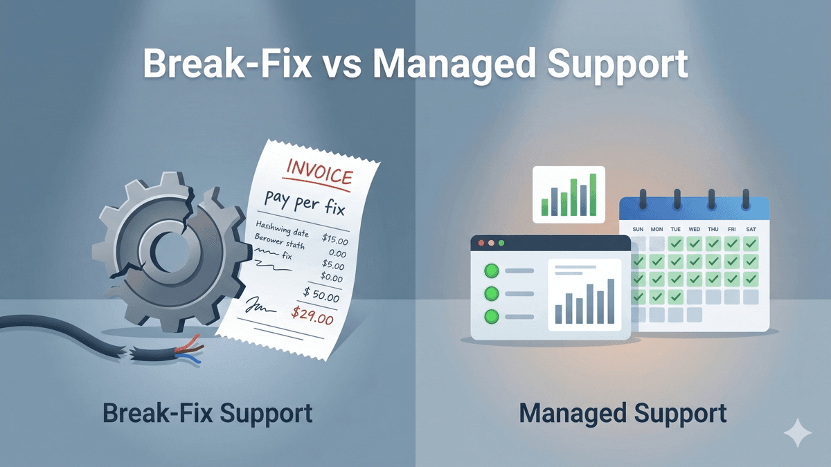 BREAK/FIX VS MANAGED SUPPORT_